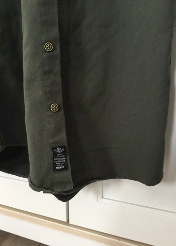 Erkek Gri Keten Uzun Kollu Gömlek - Görsel 2