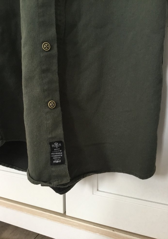 Erkek Gri Keten Uzun Kollu Gömlek - Görsel 2