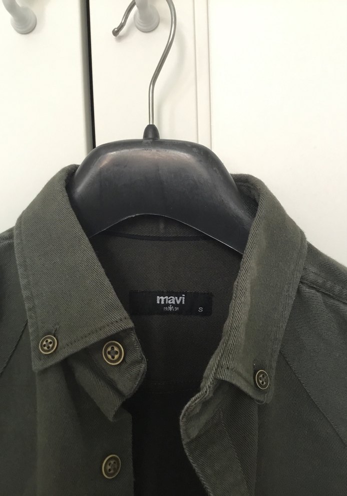 Erkek Gri Keten Uzun Kollu Gömlek - Görsel 3