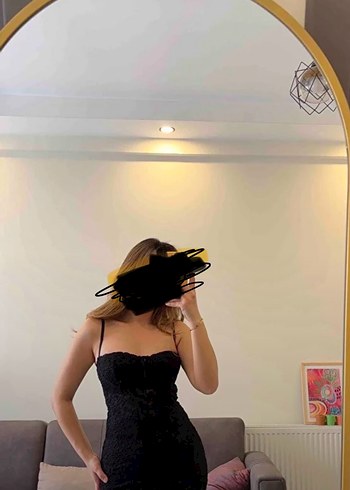 Dantel Detaylı Siyah Kalem Elbise - Görsel 3