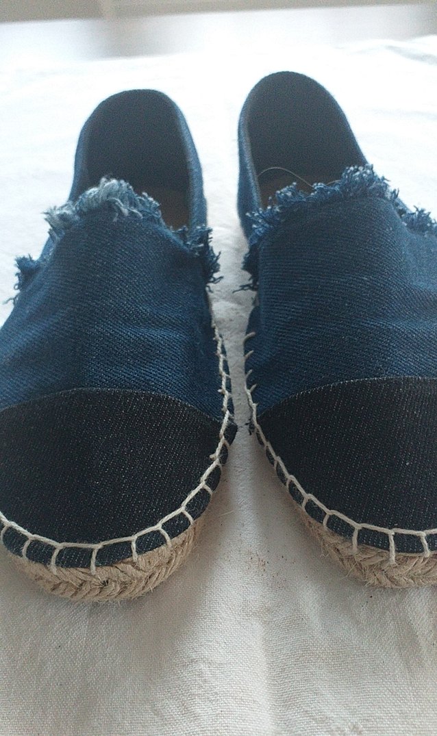 Kadın Lacivert Denim Dolgu Topuk Espadril - Görsel 2