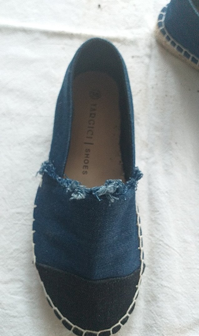 Kadın Lacivert Denim Dolgu Topuk Espadril - Görsel 4