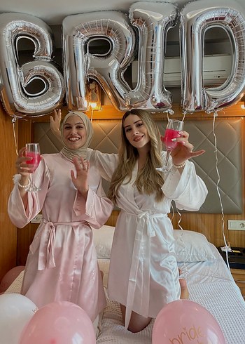 Bohem Tarzı Beyaz Midi Kadın Sabahlık - Görsel 2