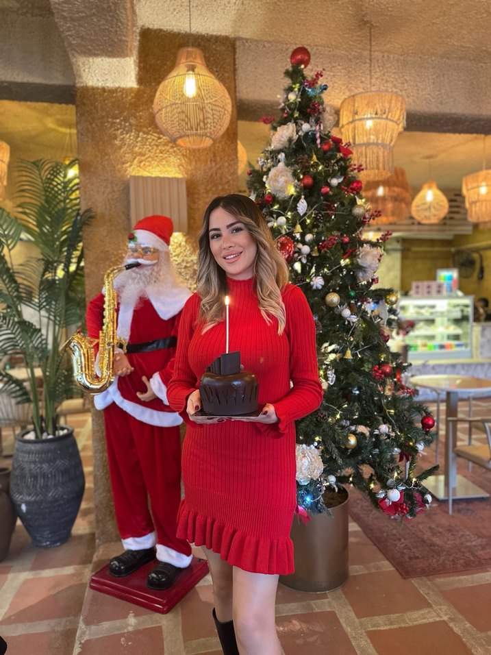 Kırmızı Mini Triko Elbise - Görsel 3