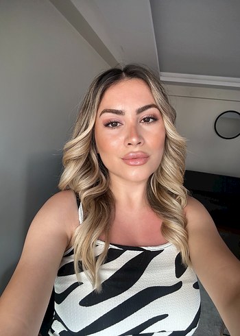 Zebra Desenli Straplez Midi Elbise - Görsel 3