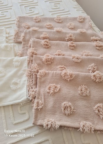 ponponlu Bohem Tarzı cappucino  kırlent Kılıfı - Görsel 3