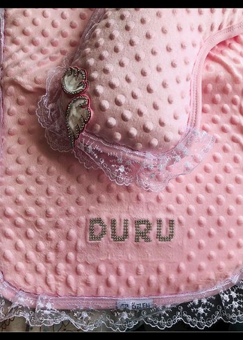 Dantel Detaylı Pembe Bebek Hastane Kıyafeti - Görsel 2