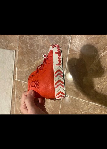 Benetton marka kırmızı 23 numara bilekli spor ayakkabı - Görsel 6