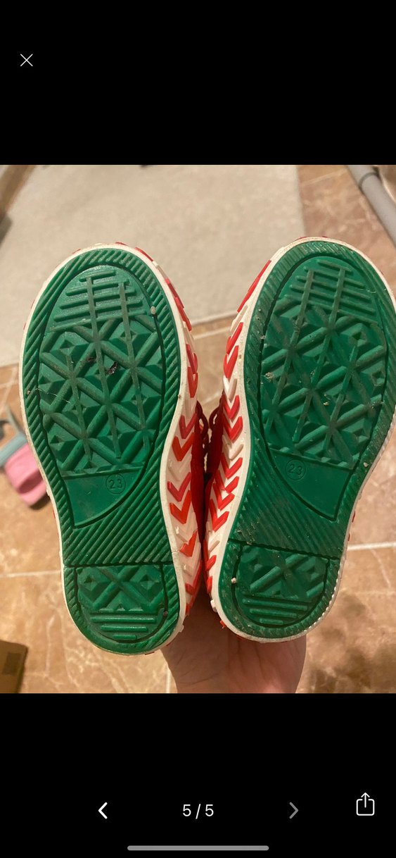 Benetton marka kırmızı 23 numara bilekli spor ayakkabı - Görsel 2