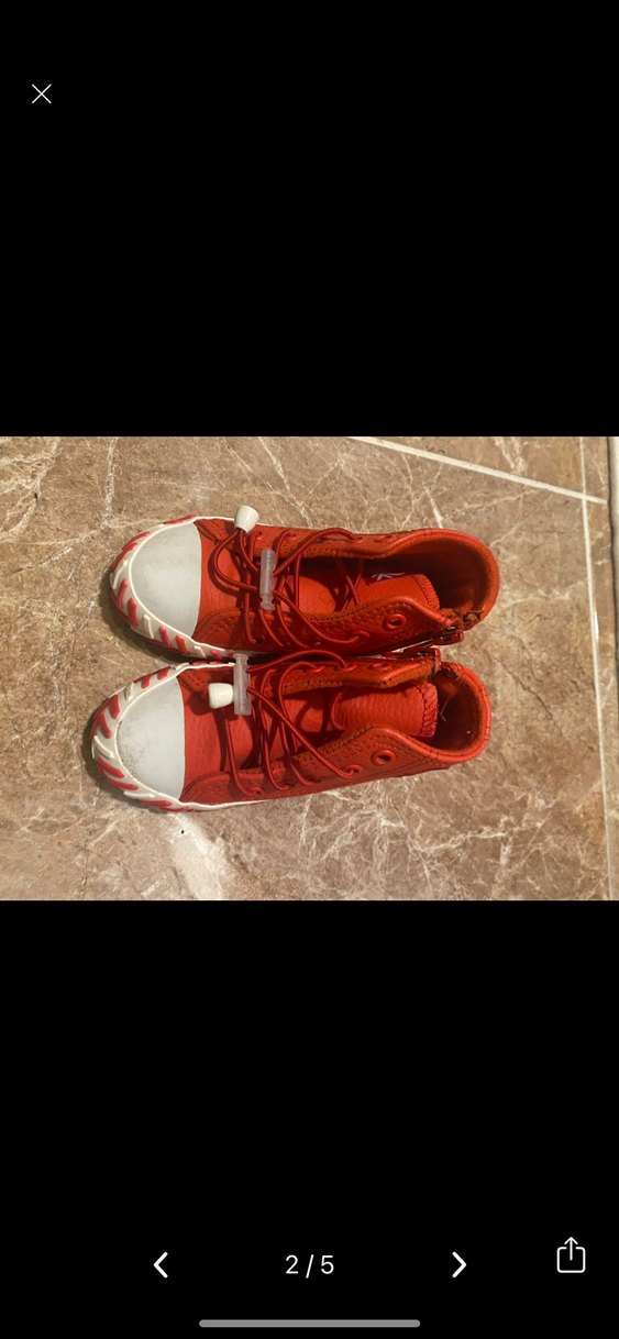 Benetton marka kırmızı 23 numara bilekli spor ayakkabı - Görsel 4