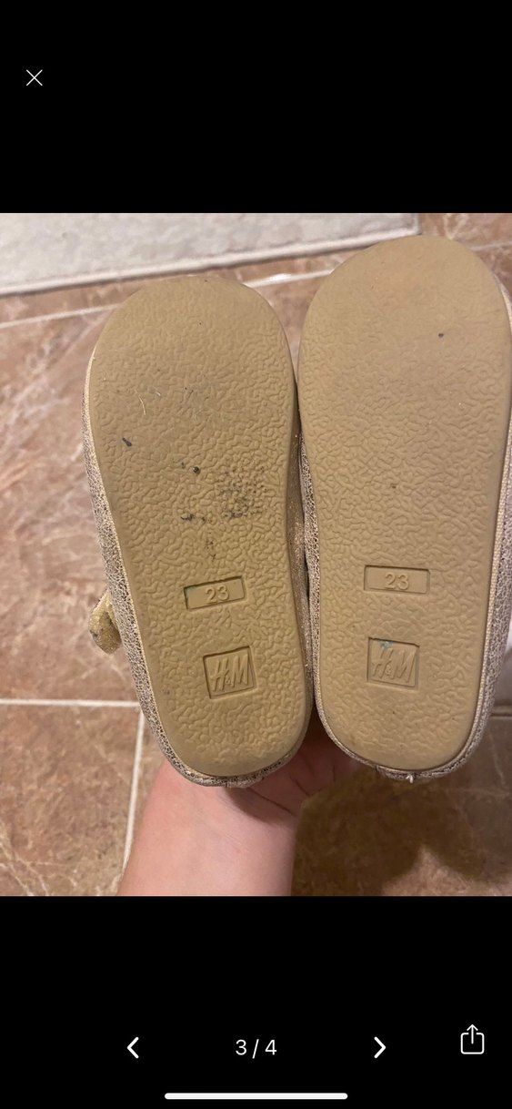 Hm marka 23 numada kız çocuk gold renk babet - Görsel 4