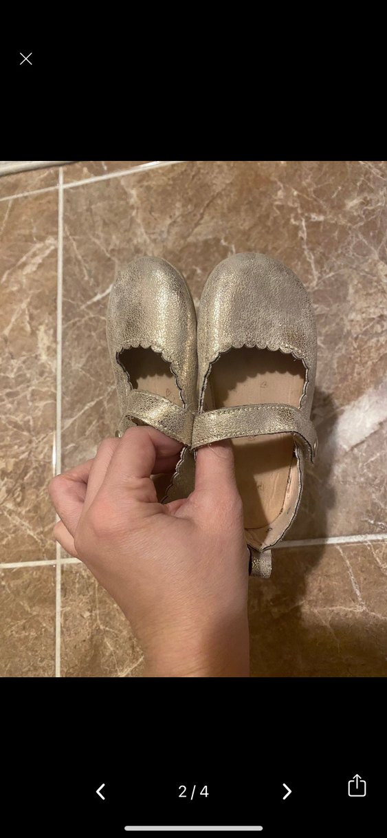 Hm marka 23 numada kız çocuk gold renk babet - Görsel 3
