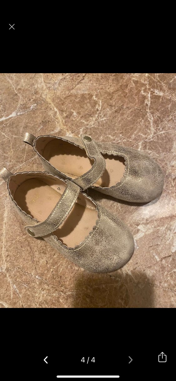 Hm marka 23 numada kız çocuk gold renk babet - Görsel 2