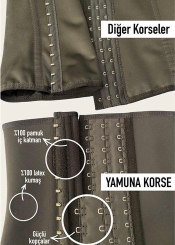 Yamuna kısa latex korse s bed.etiketli paketinde hiç kullanılmad - Görsel 2