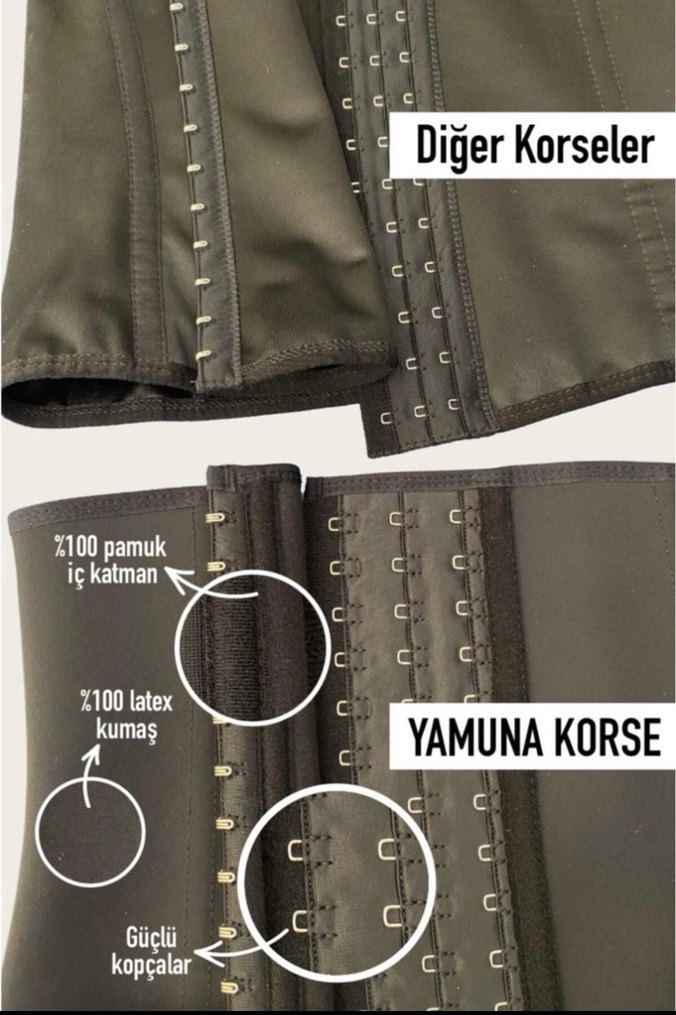 Yamuna kısa latex korse s bed.etiketli paketinde hiç kullanılmad - Görsel 2