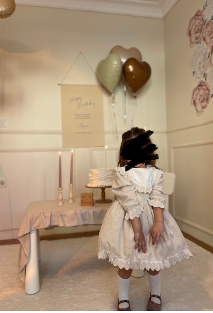 Fistolu dantelli 4-5 yaş kız çocuk elbise - Görsel 3