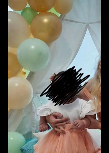 Somon rengi Kız Çocuk Fırfırlı Etek - Görsel 4