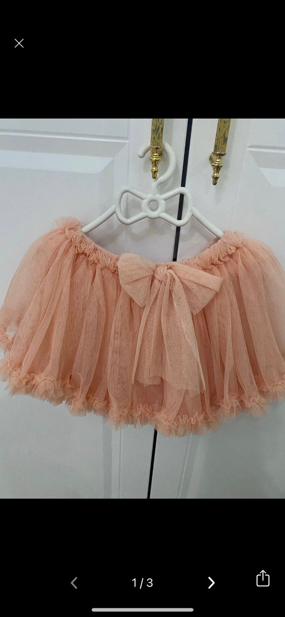 Somon rengi Kız Çocuk Fırfırlı Etek - Görsel 2