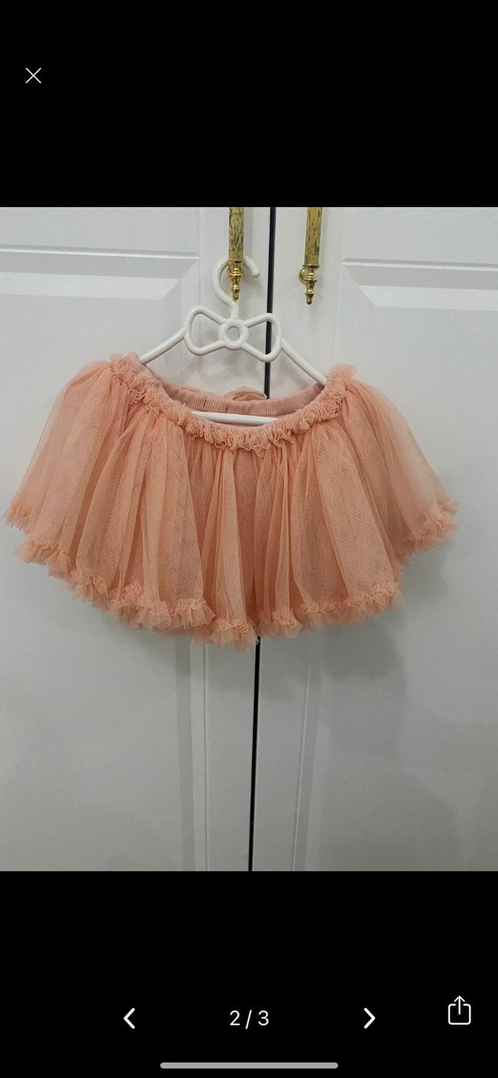 Somon rengi Kız Çocuk Fırfırlı Etek - Görsel 3