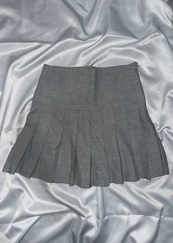 Kadın Siyah Deri Pilili Midi Etek - Görsel 4