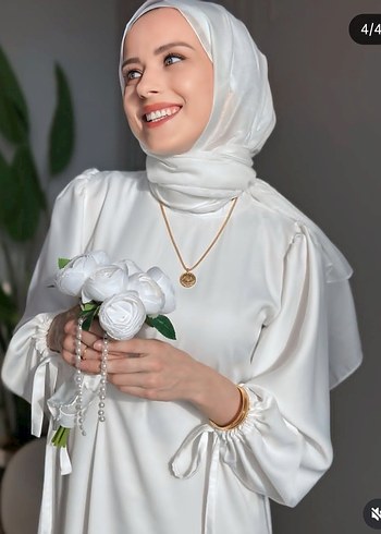 Uzun Beyaz elbise - Görsel 2