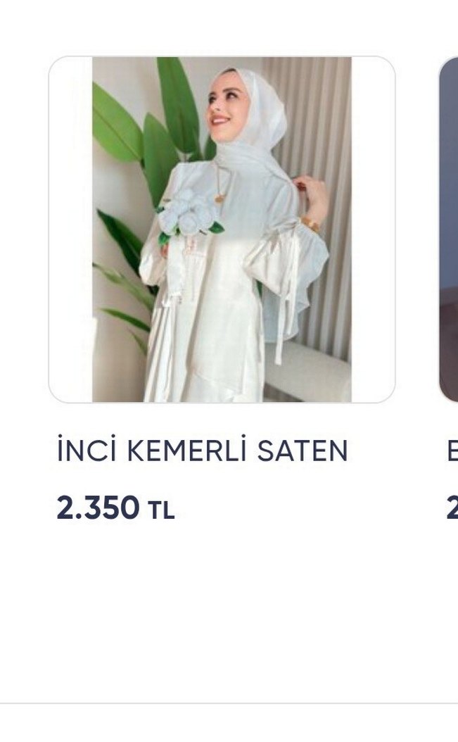 Uzun Beyaz elbise - Görsel 3