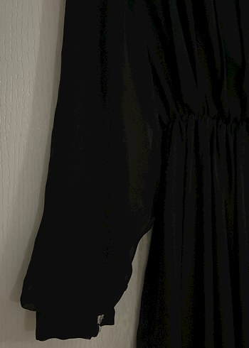 Siyah Uzun Kollu Gotik Uzun Elbise - Görsel 3