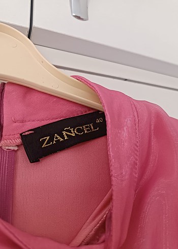 Pembe Uzun Drapeli Bohem Abiye Elbise - Görsel 3