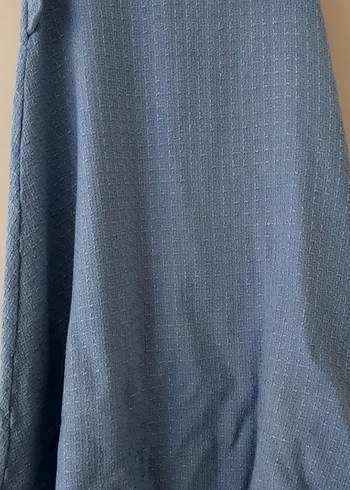 Düğmeli Mavi Kadın Denim Ceket - Görsel 4