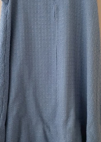 Düğmeli Mavi Kadın Denim Ceket - Görsel 3