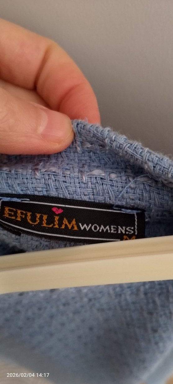 Düğmeli Mavi Kadın Denim Ceket - Görsel 2