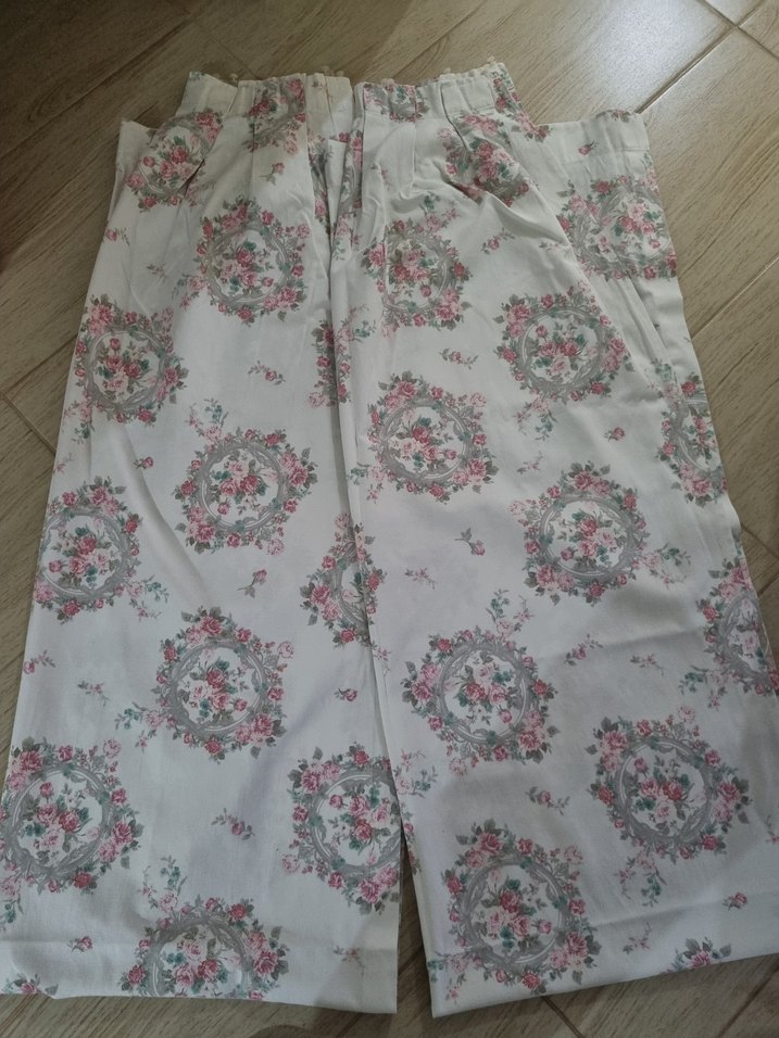 vintage desen fon perde - Görsel 2