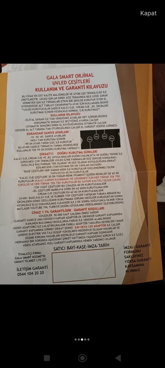 Beyaz Gala Smart jel kurutma - Görsel 4