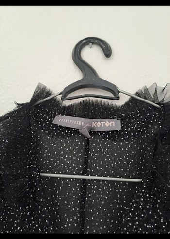 Siyah Puantiyeli Uzun Kollu Midi Kokteyl Elbise - Görsel 4