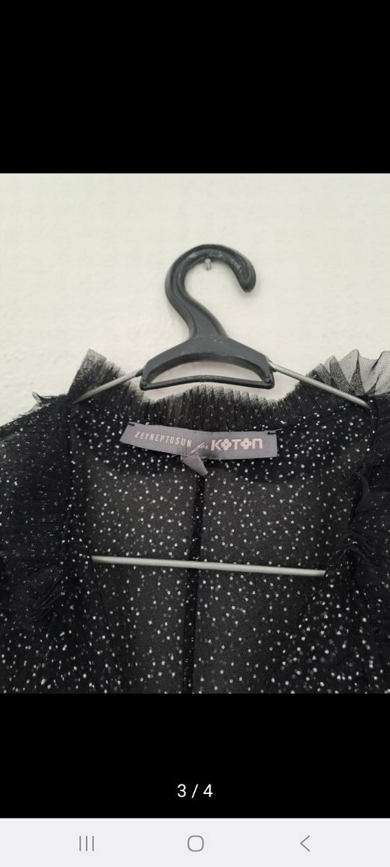 Siyah Puantiyeli Uzun Kollu Midi Kokteyl Elbise - Görsel 4