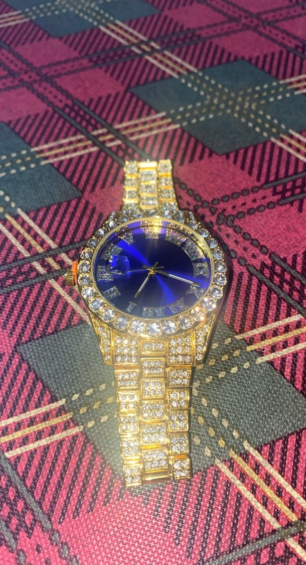 İce Out Sarı Kordonlu Mavi Saat - Görsel 2