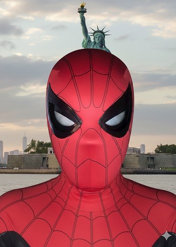 Gözleri Kısılan Örümcek Adam Maskesi - Görsel 2