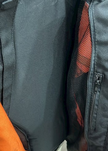 Turuncu Siyah Erkek Biker Ceket - Görsel 3