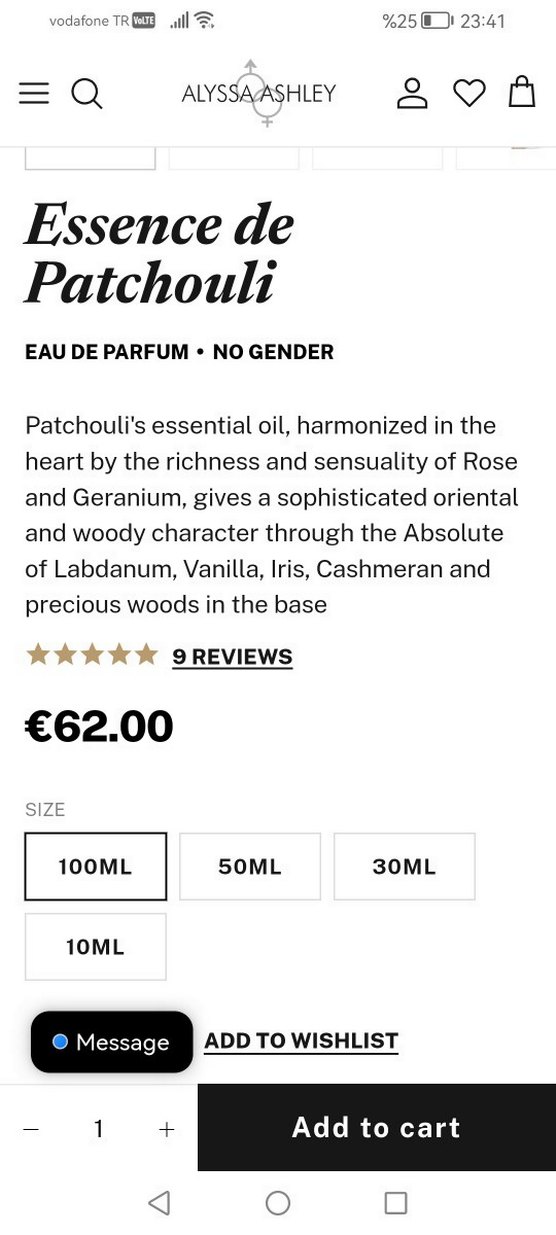 Alyssa Ashley Essence de Patchouli Kadın Parfümü - Görsel 3