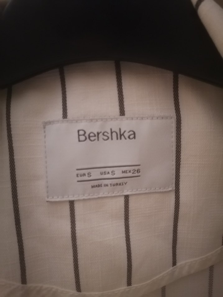 Gri Çizgili Kadın Midi Blazer Ceket - Görsel 4