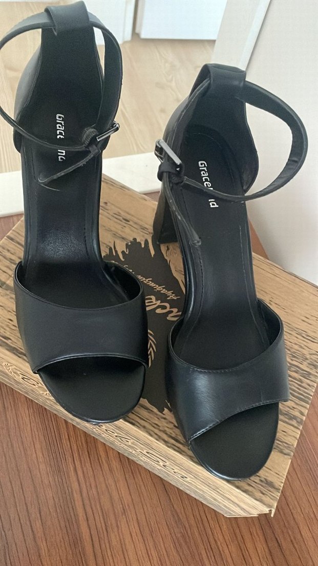 Siyah Minimalist Platform Topuklu Kadın Ayakkabı - Görsel 2