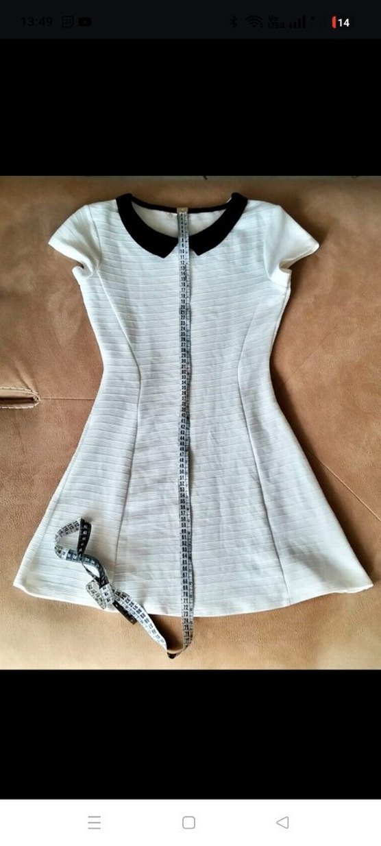 Beyaz Mini Kısa Kollu Elbise / Tunik - Görsel 5