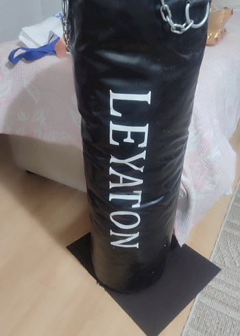 Siyah Deri Kemerli Boks Torbası LEYATON - Görsel 2