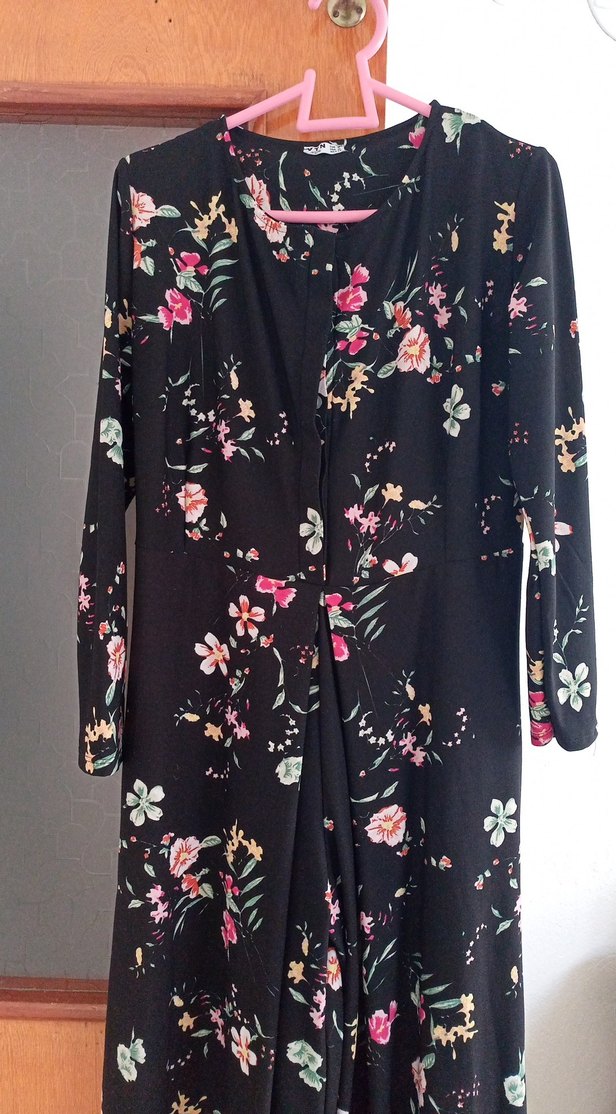 Çiçek Desenli Uzun Bohem Kadın Elbise - Görsel 2