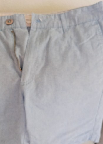 Düğmeli Gri Erkek Denim Midi Şort - Görsel 2