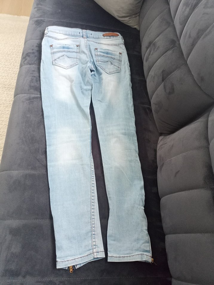 Düz Mavi Denim Kadın Pantolon - Görsel 2