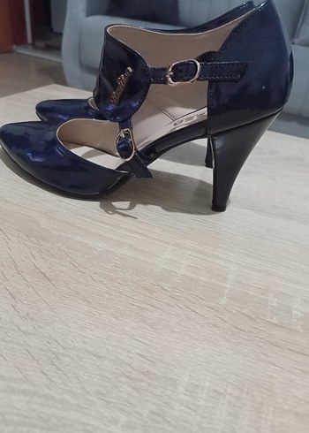 Kadın Lacivert Tokalı Stiletto Topuklu Ayakkabı - Görsel 2