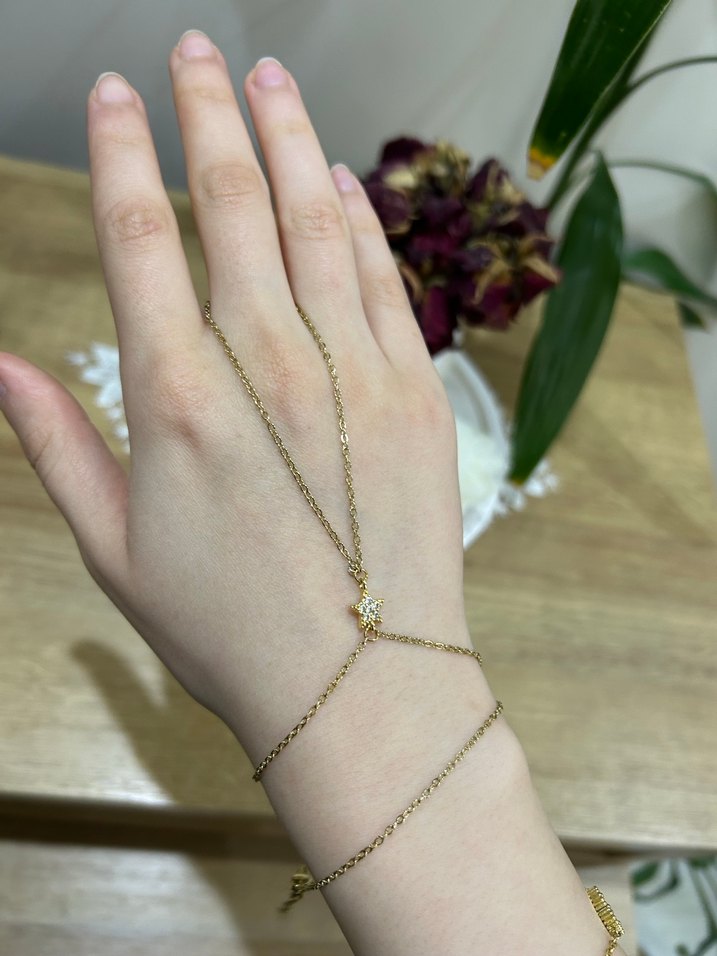 Zincir Detaylı Altın Renk Şahmeran - Görsel 2