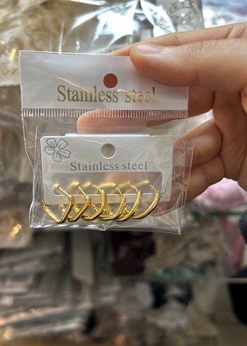 Çoklu Çelik Küpeler - Görsel 2