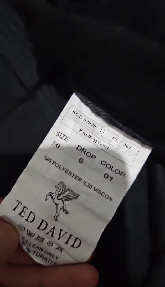 Kemer Detaylı Siyah erkek Kumaş Pantolon - Görsel 3